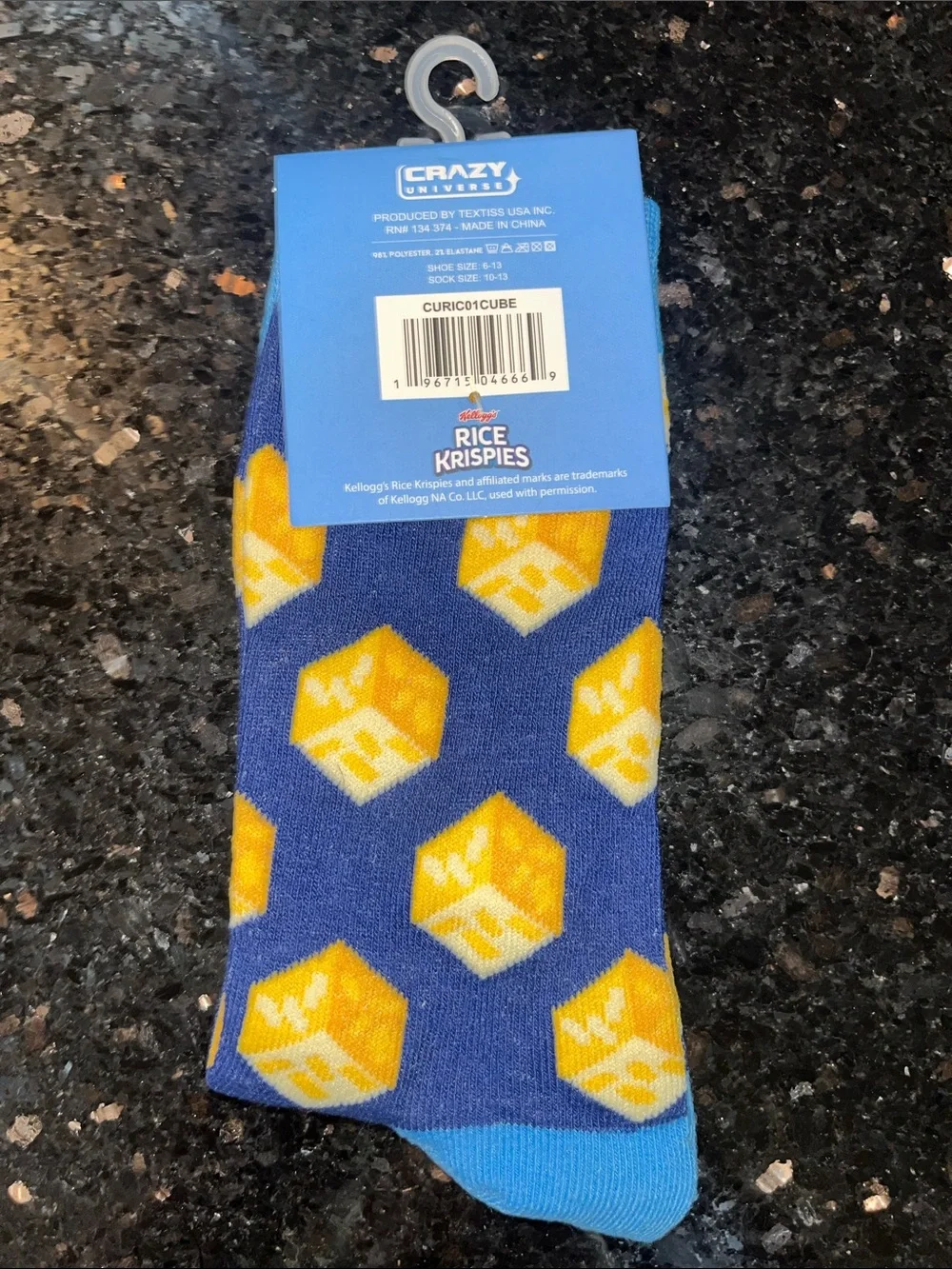 Rice Krispies Novelty Blue Crew Socks - Men's